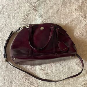 Coach Burgundy Leather Handbag